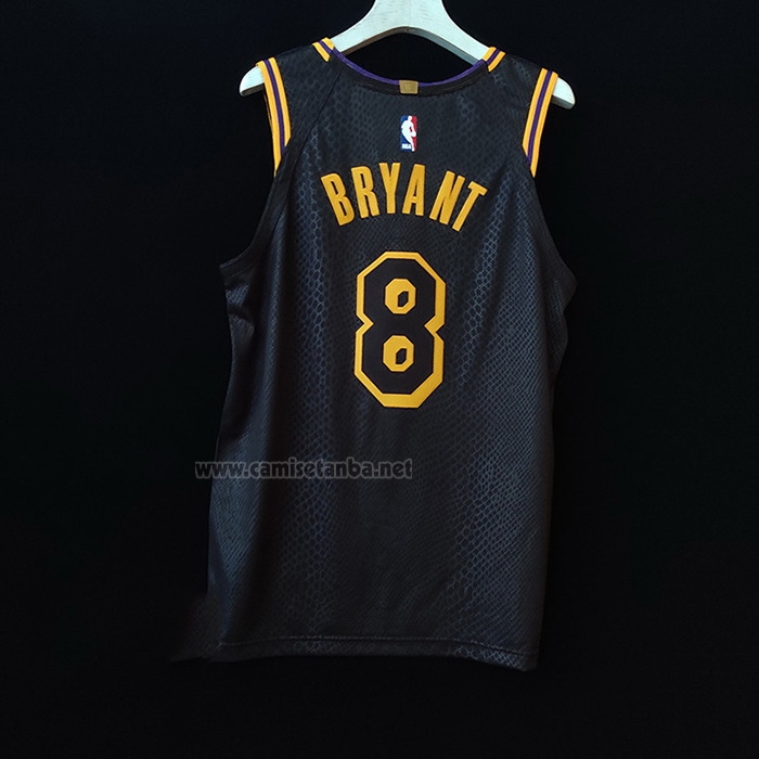 Camiseta Los Angeles Lakers Kobe Bryant #8 Black Mamba Autentico Negro